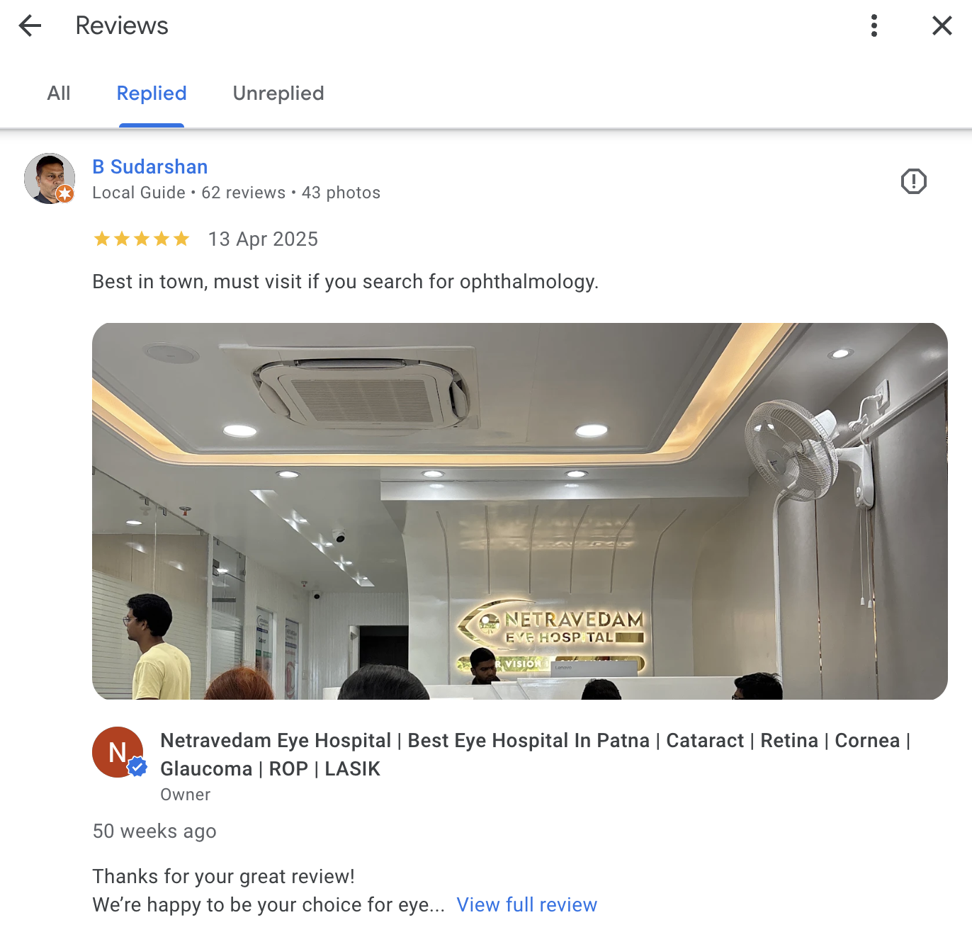 Patient Review 1